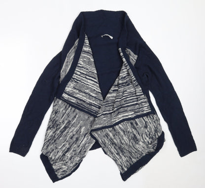 George Womens Blue Round Neck  Acrylic Cardigan Jumper Size 10