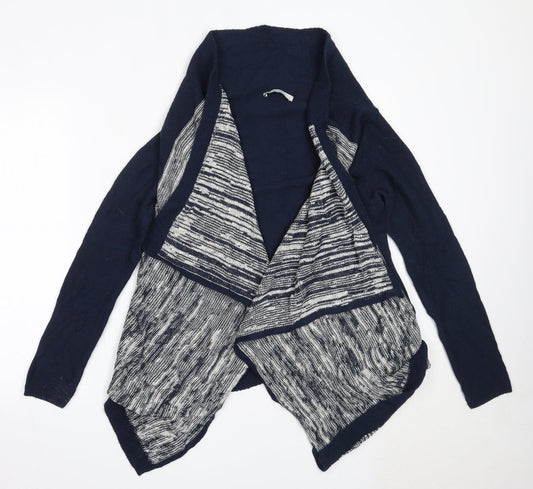 George Womens Blue Round Neck  Acrylic Cardigan Jumper Size 10