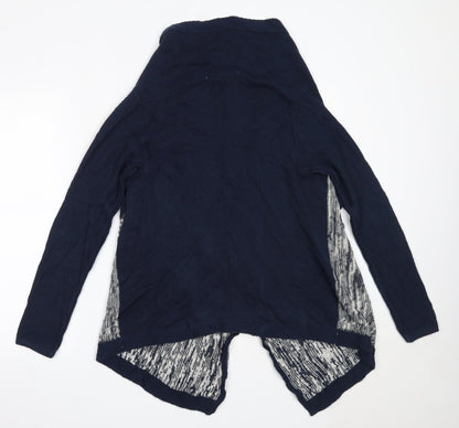 George Womens Blue Round Neck  Acrylic Cardigan Jumper Size 10