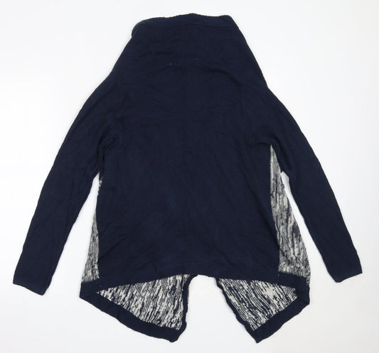 George Womens Blue Round Neck  Acrylic Cardigan Jumper Size 10