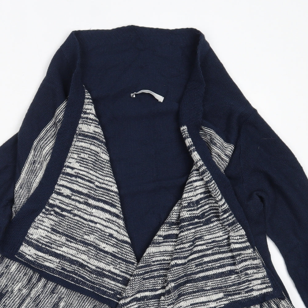 George Womens Blue Round Neck  Acrylic Cardigan Jumper Size 10