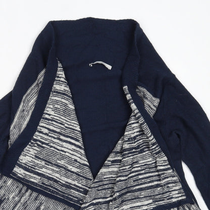 George Womens Blue Round Neck  Acrylic Cardigan Jumper Size 10
