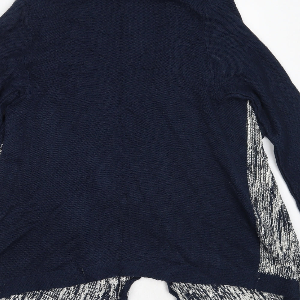 George Womens Blue Round Neck  Acrylic Cardigan Jumper Size 10