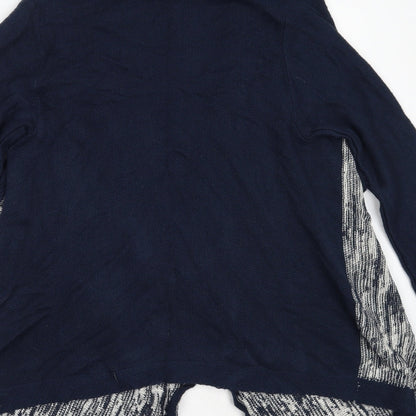 George Womens Blue Round Neck  Acrylic Cardigan Jumper Size 10