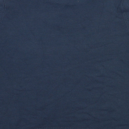Katie Smith Womens Blue High Neck  Acrylic Pullover Jumper Size L