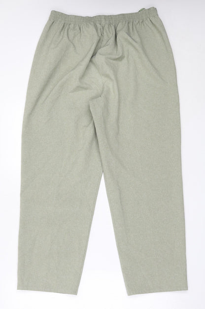 Classic Womens Green  Polyester Trousers  Size 18 L26.5 in Regular
