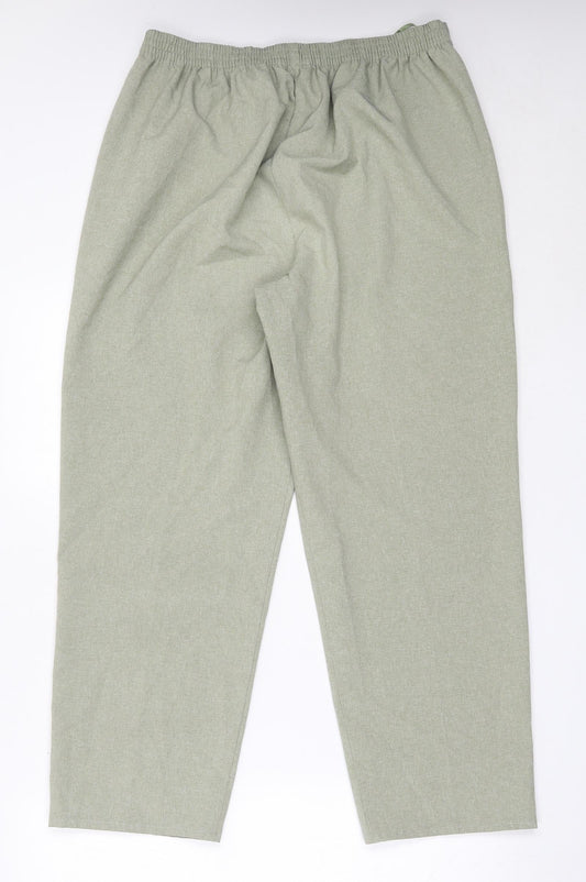 Classic Womens Green  Polyester Trousers  Size 18 L26.5 in Regular