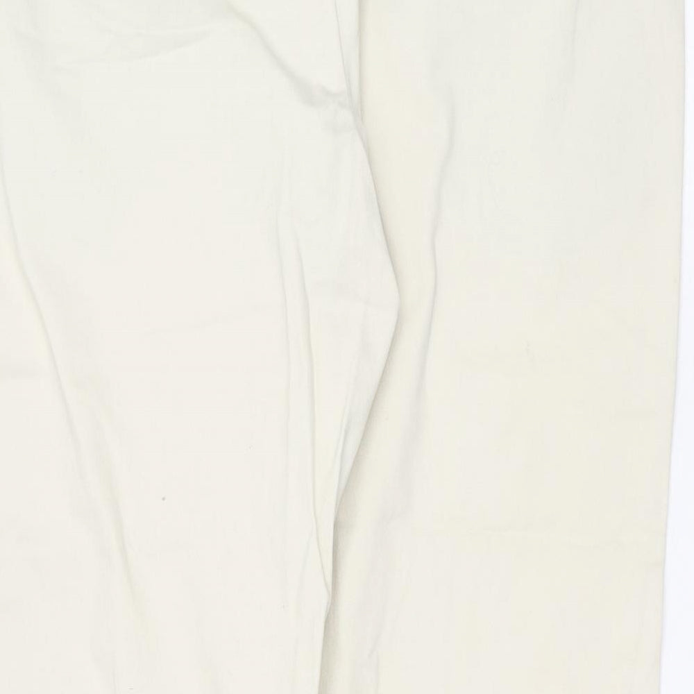 Samuel Windsor Womens Beige  Cotton Chino Trousers Size 42 in L29 in Regular Zip