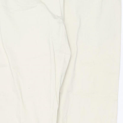 Samuel Windsor Womens Beige  Cotton Chino Trousers Size 42 in L29 in Regular Zip