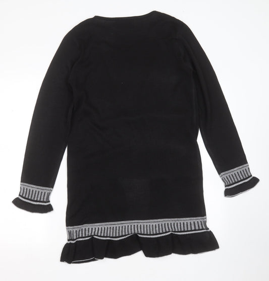 Womens UK Size L Sarah Dunnway Black Cardigan Jumper