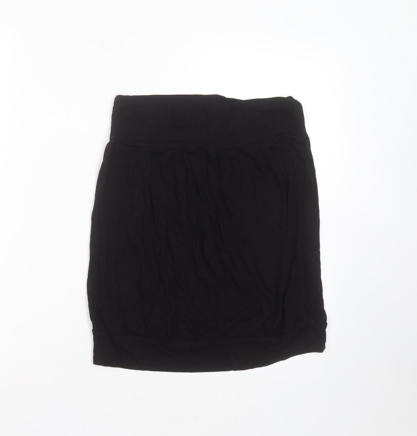 Papaya Womens Black  Viscose Basic T-Shirt Size 10 Off the Shoulder