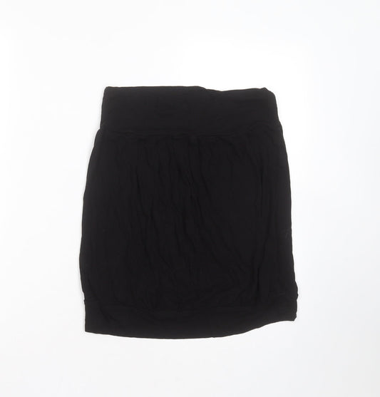 Papaya Womens Black  Viscose Basic T-Shirt Size 10 Off the Shoulder