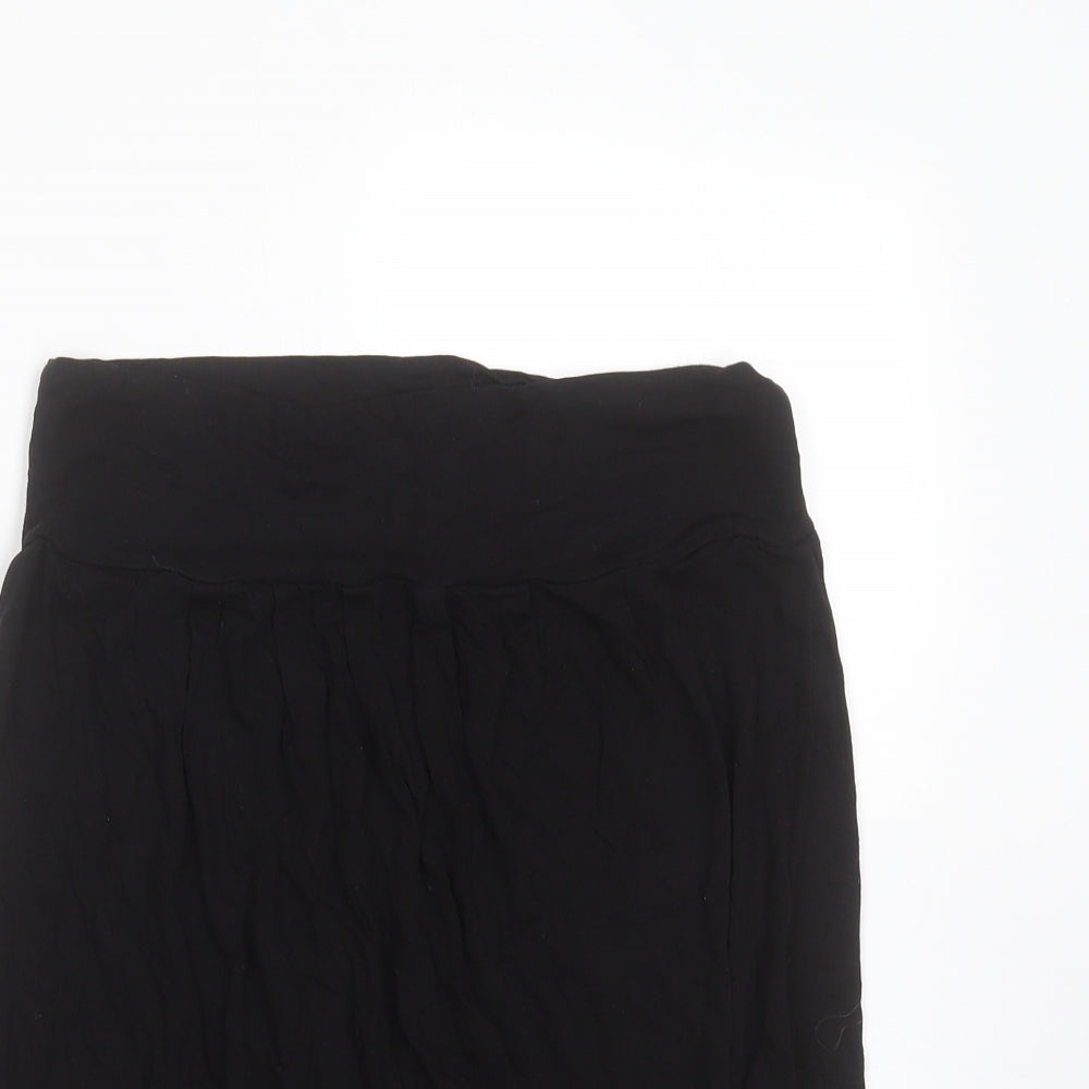 Papaya Womens Black  Viscose Basic T-Shirt Size 10 Off the Shoulder