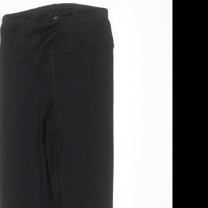 90 Degree Girls Black  Polyester Capri Trousers Size 7-8 Years  Extra-Slim  - active wear