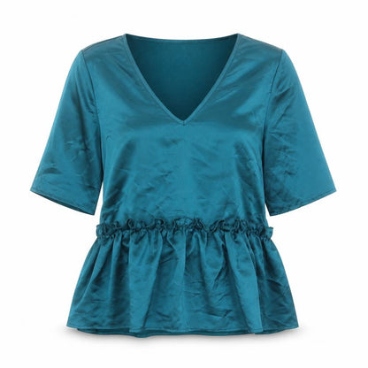 Womens UK Size XS SheIn Green Basic Blouse