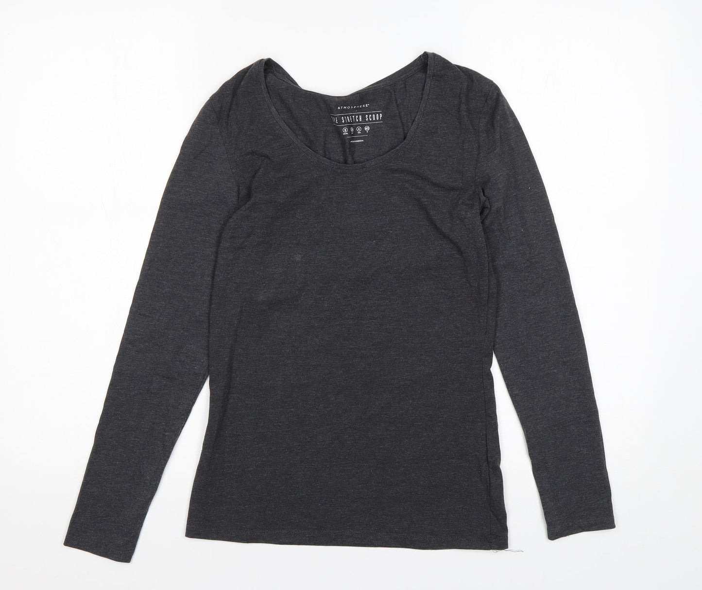Atmosphere Girls Grey  Cotton Basic T-Shirt Size 8 Years Scoop Neck