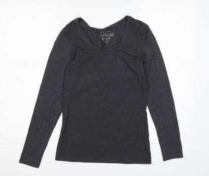 Atmosphere Girls Grey  Cotton Basic T-Shirt Size 8 Years Scoop Neck