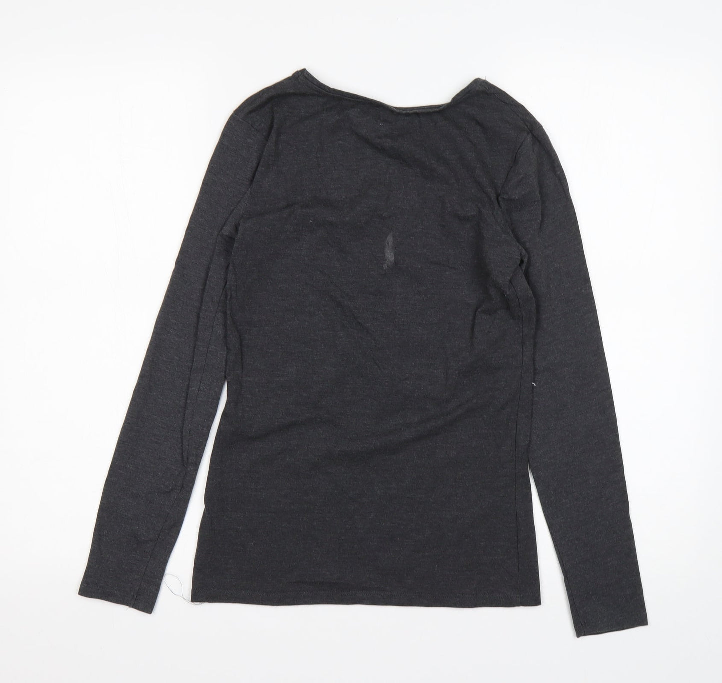 Atmosphere Girls Grey  Cotton Basic T-Shirt Size 8 Years Scoop Neck