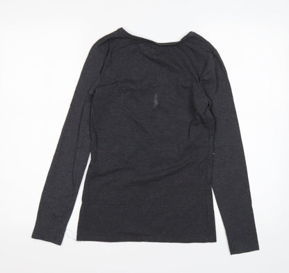 Atmosphere Girls Grey  Cotton Basic T-Shirt Size 8 Years Scoop Neck