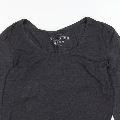 Atmosphere Girls Grey  Cotton Basic T-Shirt Size 8 Years Scoop Neck