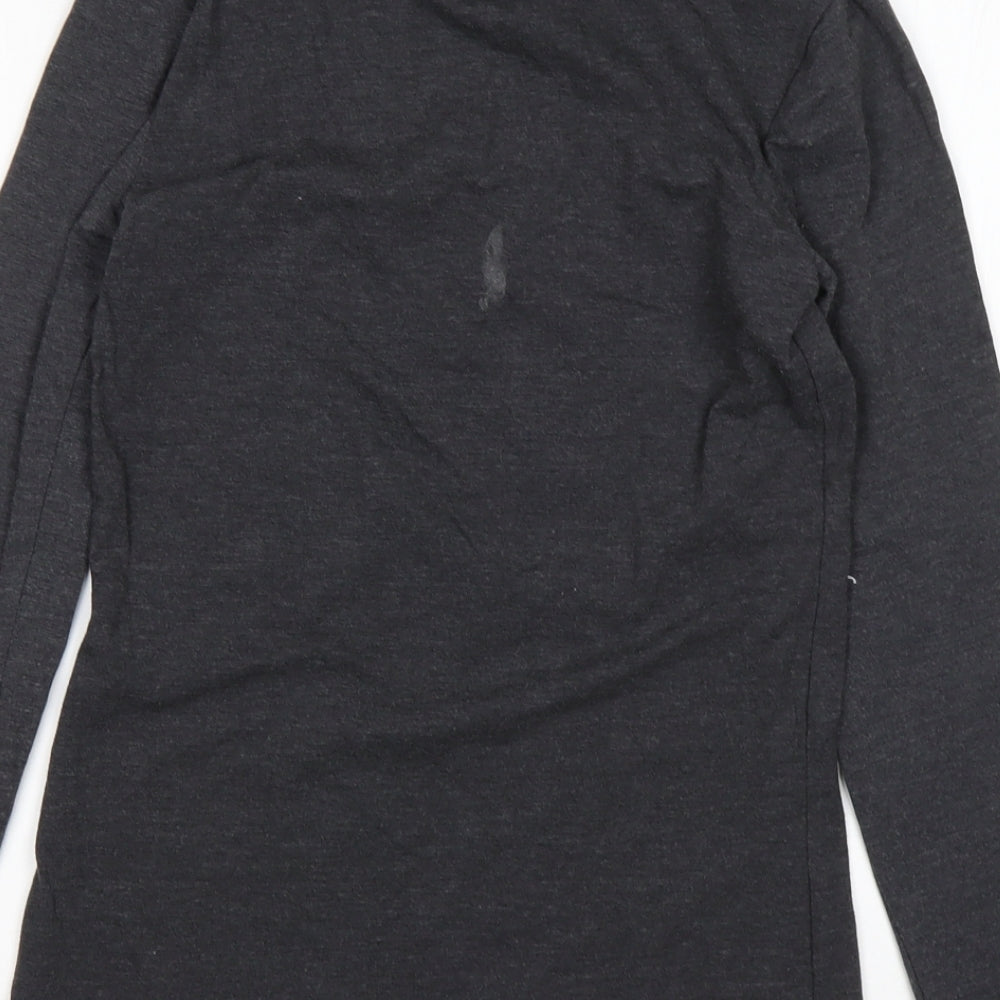Atmosphere Girls Grey  Cotton Basic T-Shirt Size 8 Years Scoop Neck