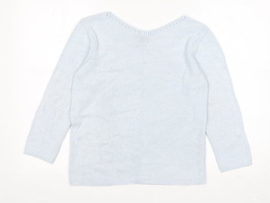 Womens UK Size 8 Per Una Blue Pullover Jumper