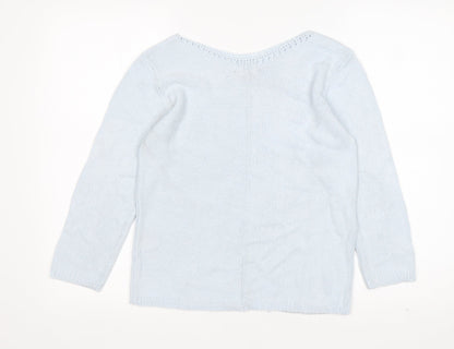 Womens UK Size 8 Per Una Blue Pullover Jumper