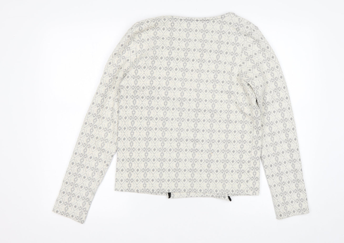 NEXT Womens Multicoloured Geometric Cotton Jacket Blazer Size 12