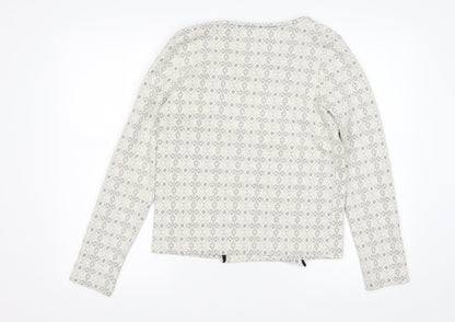 NEXT Womens Multicoloured Geometric Cotton Jacket Blazer Size 12