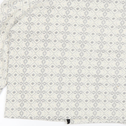 NEXT Womens Multicoloured Geometric Cotton Jacket Blazer Size 12