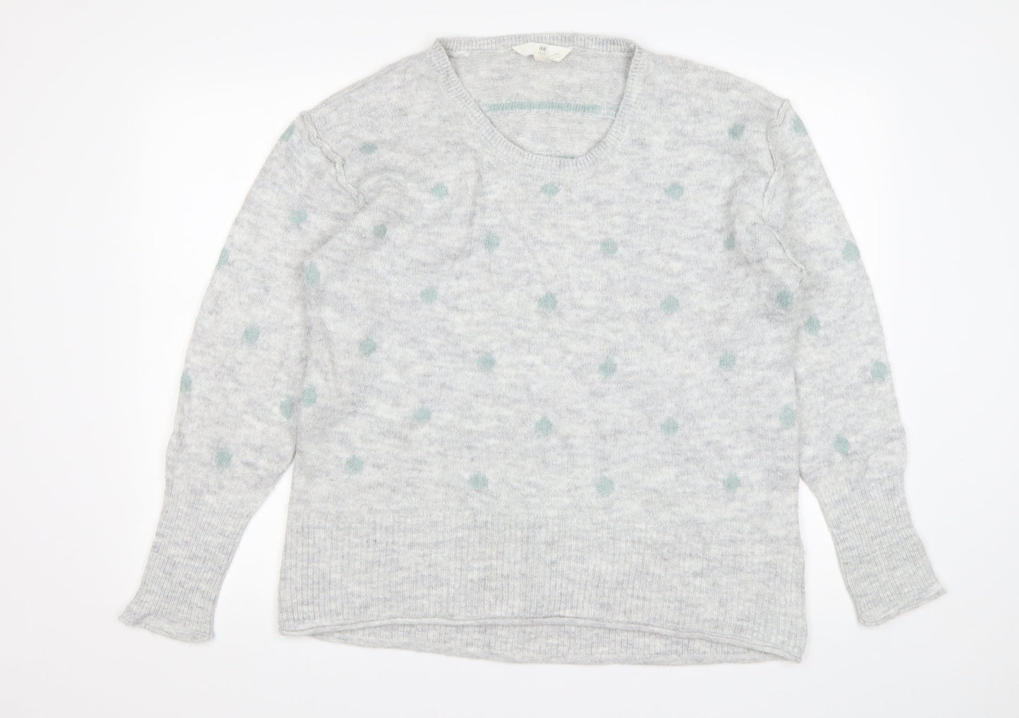 Womens UK Size L H&M Grey Pullover Jumper