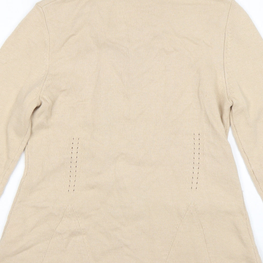 Womens UK Size 10 Gerry Weber Beige Cardigan Jumper
