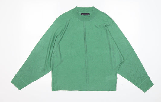 Womens UK Size S M&S Green Pullover Jumper