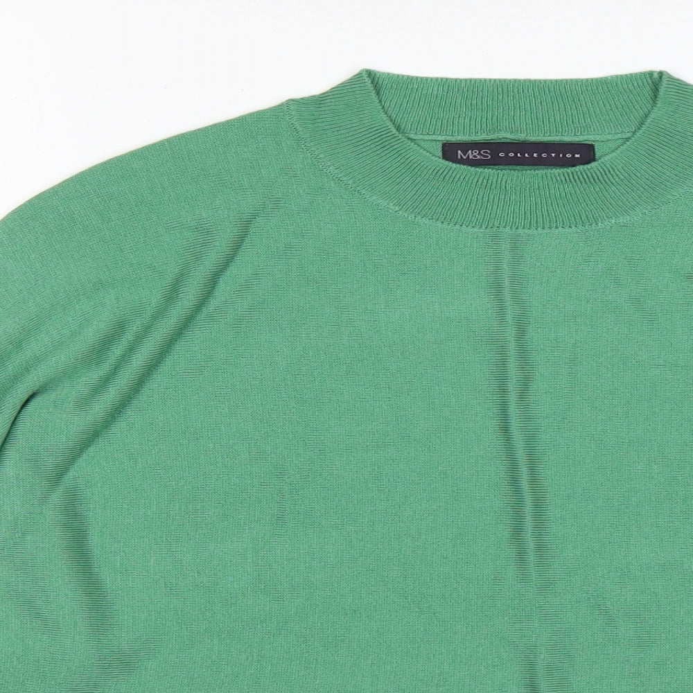 Womens UK Size S M&S Green Pullover Jumper