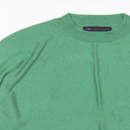 Womens UK Size S M&S Green Pullover Jumper