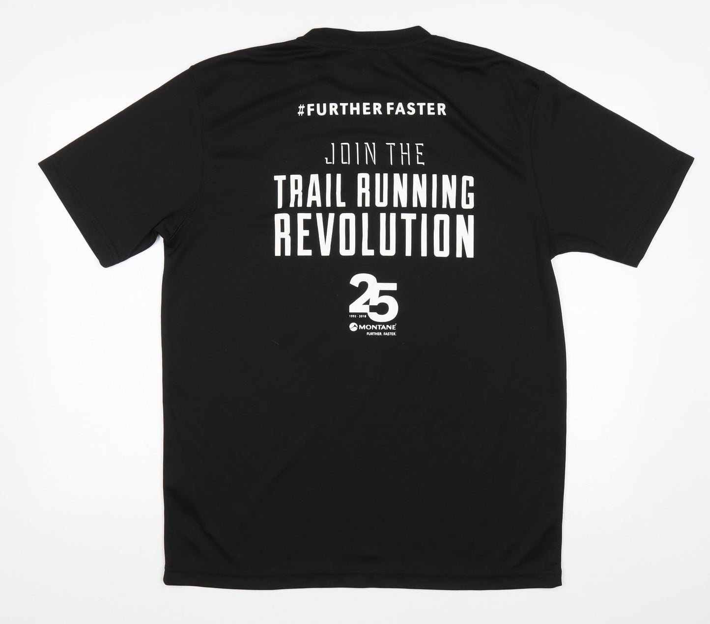 Awdis Mens Black  Polyester Basic T-Shirt Size L Round Neck