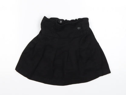 Nutmeg Girls Black  Polyester A-Line Skirt Size 4-5 Years  Regular