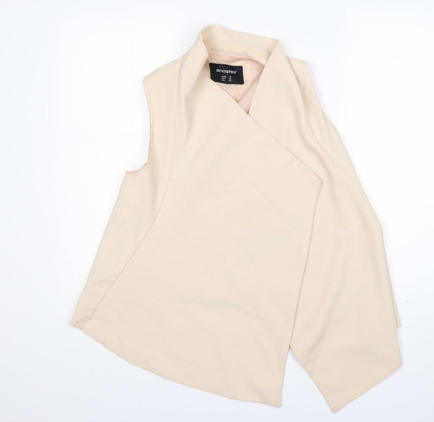 Atmosphere Womens Beige  Polyester Jacket Blazer Size 10