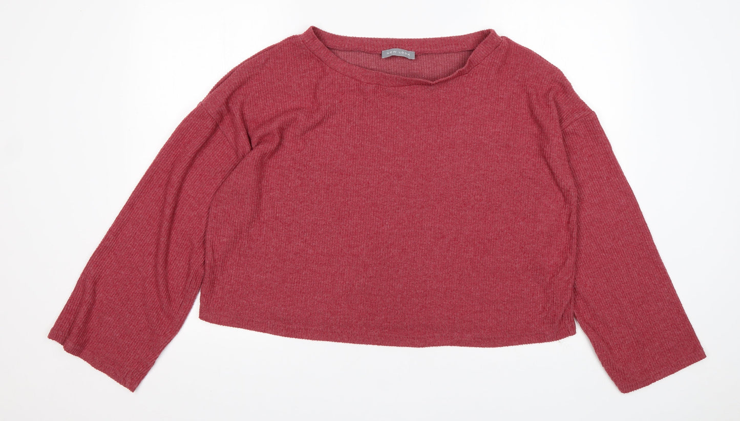 Womens UK Size L New Look Pink Pullover Jumper