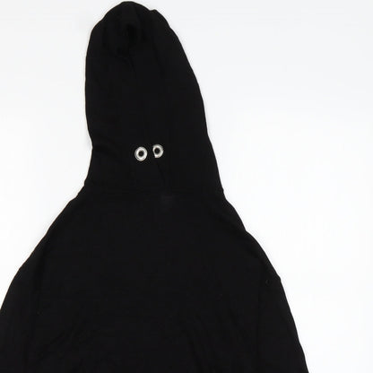 H&M Womens Black  Viscose Pullover Hoodie Size XS   - Cropped