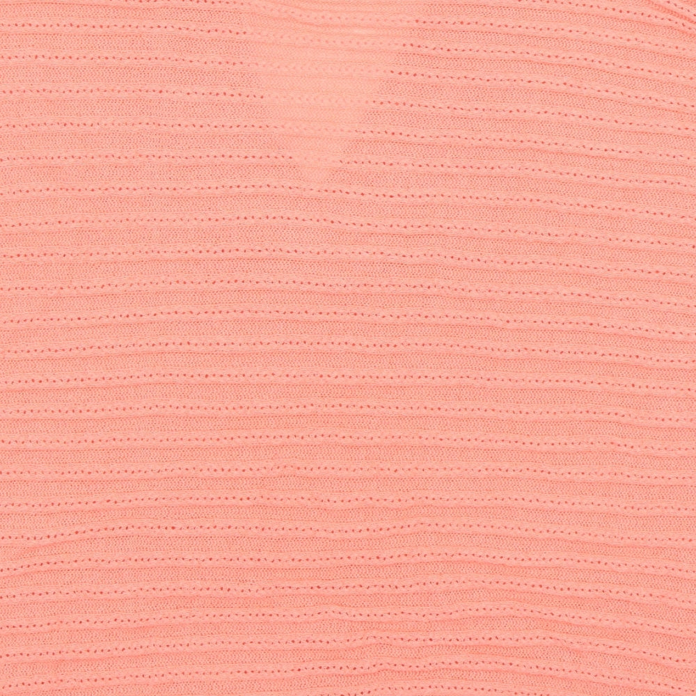 TU Womens Pink V-Neck  Viscose Pullover Jumper Size 14