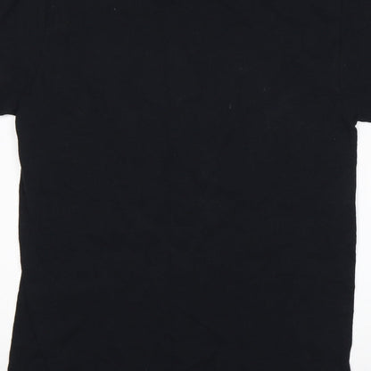 Gildan Womens Black  Cotton Basic T-Shirt Size M Round Neck - Woman Like Me