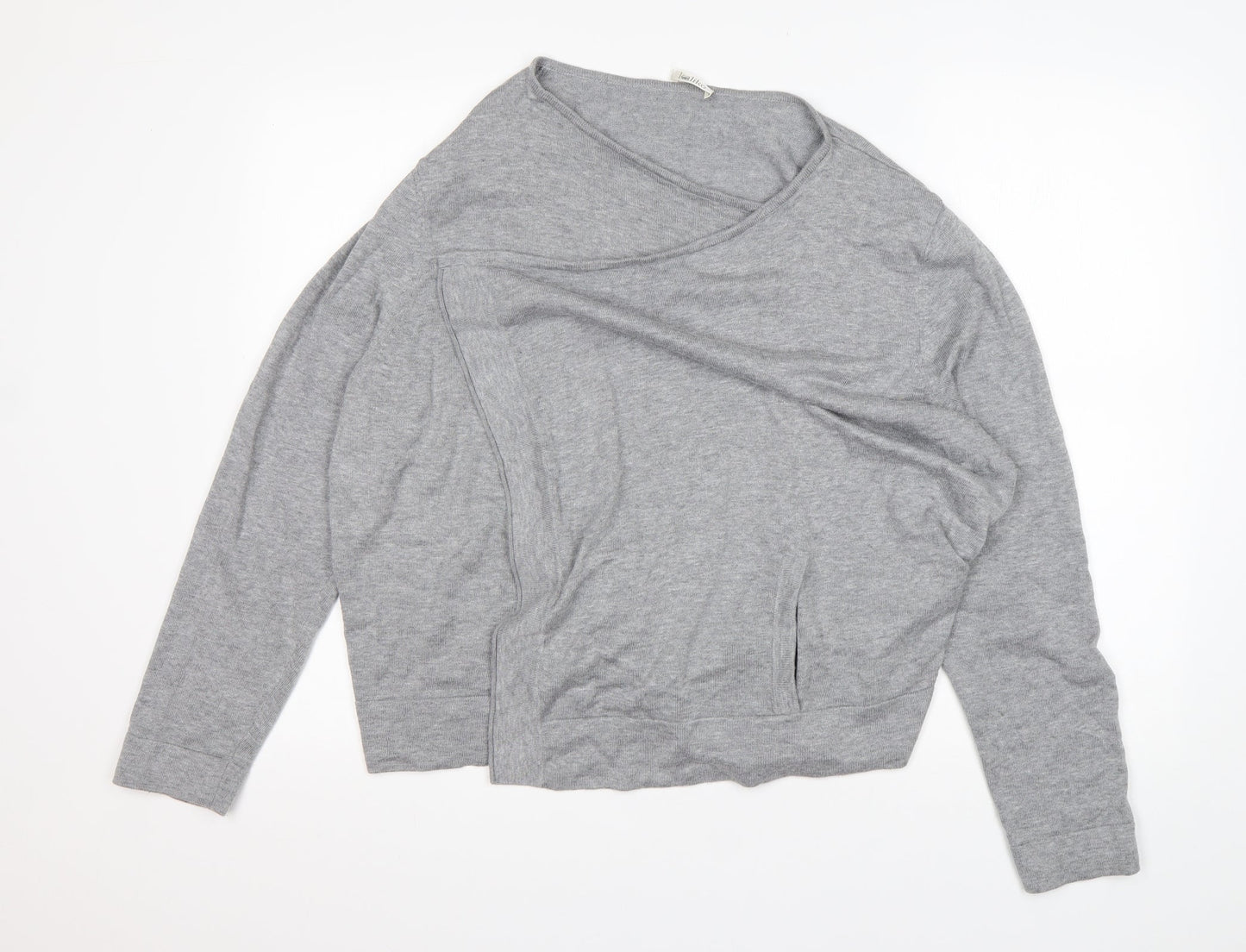 Kaliko Womens Grey V-Neck  Viscose Cardigan Jumper Size XL