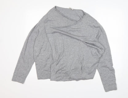 Kaliko Womens Grey V-Neck  Viscose Cardigan Jumper Size XL