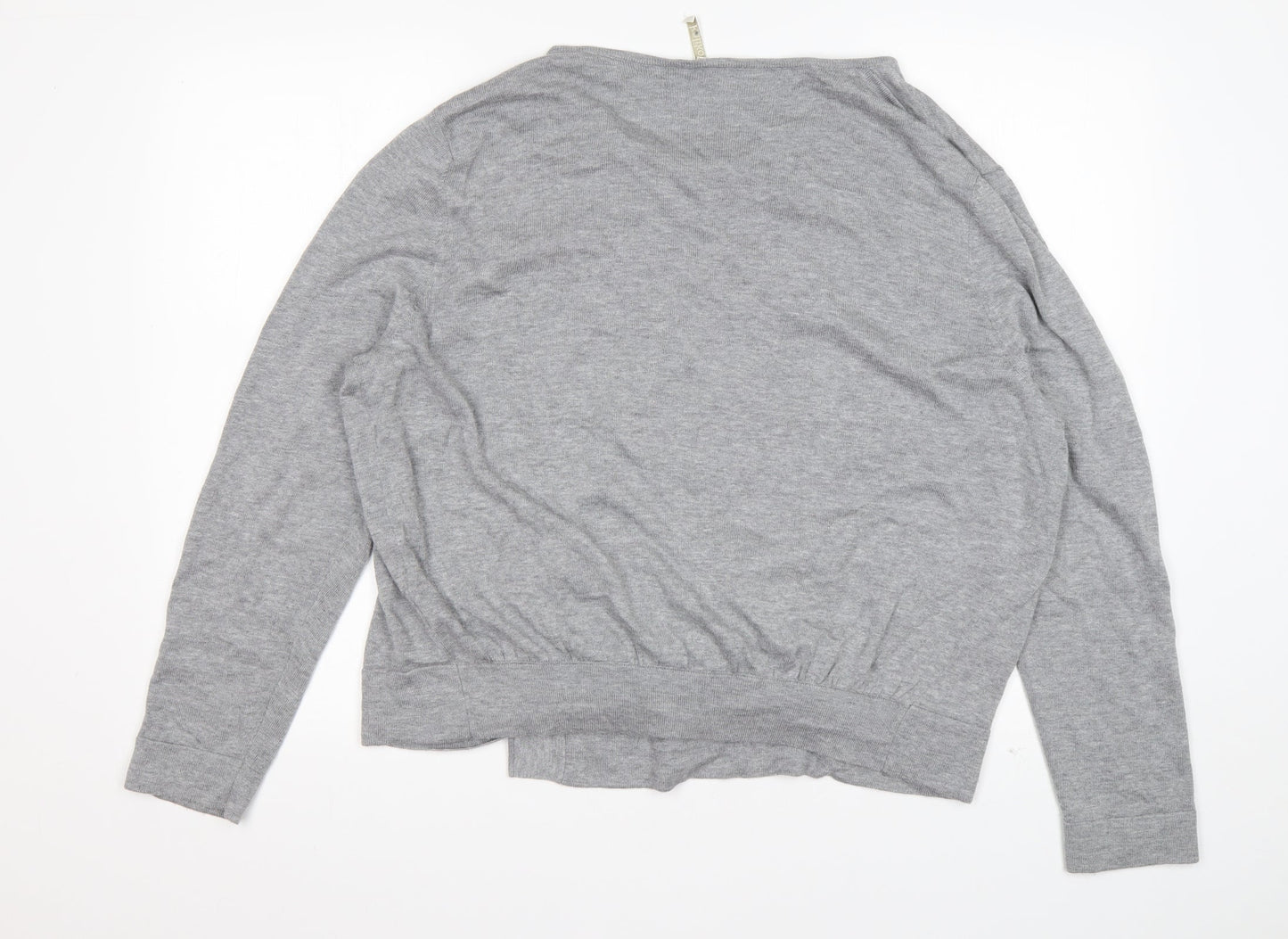 Kaliko Womens Grey V-Neck  Viscose Cardigan Jumper Size XL