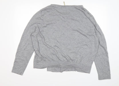 Kaliko Womens Grey V-Neck  Viscose Cardigan Jumper Size XL