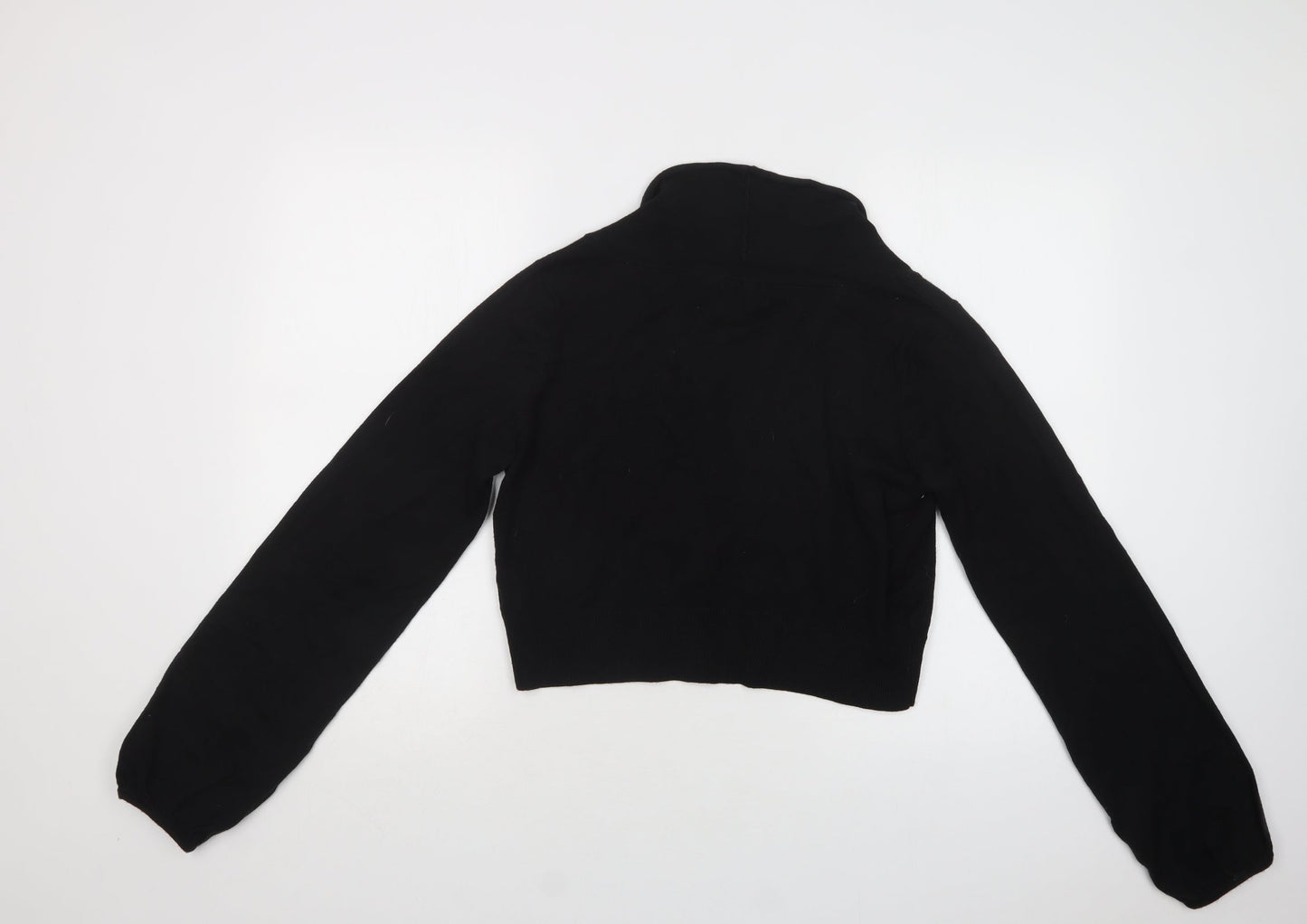 La Redoute Womens Black V-Neck  Acrylic Cardigan Jumper Size 14