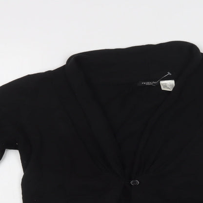 La Redoute Womens Black V-Neck  Acrylic Cardigan Jumper Size 14