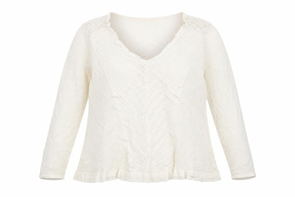 Womens UK Size L M&S White Pullover Jumper