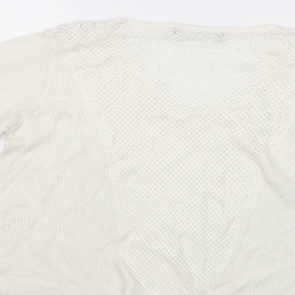 Womens UK Size L M&S White Pullover Jumper